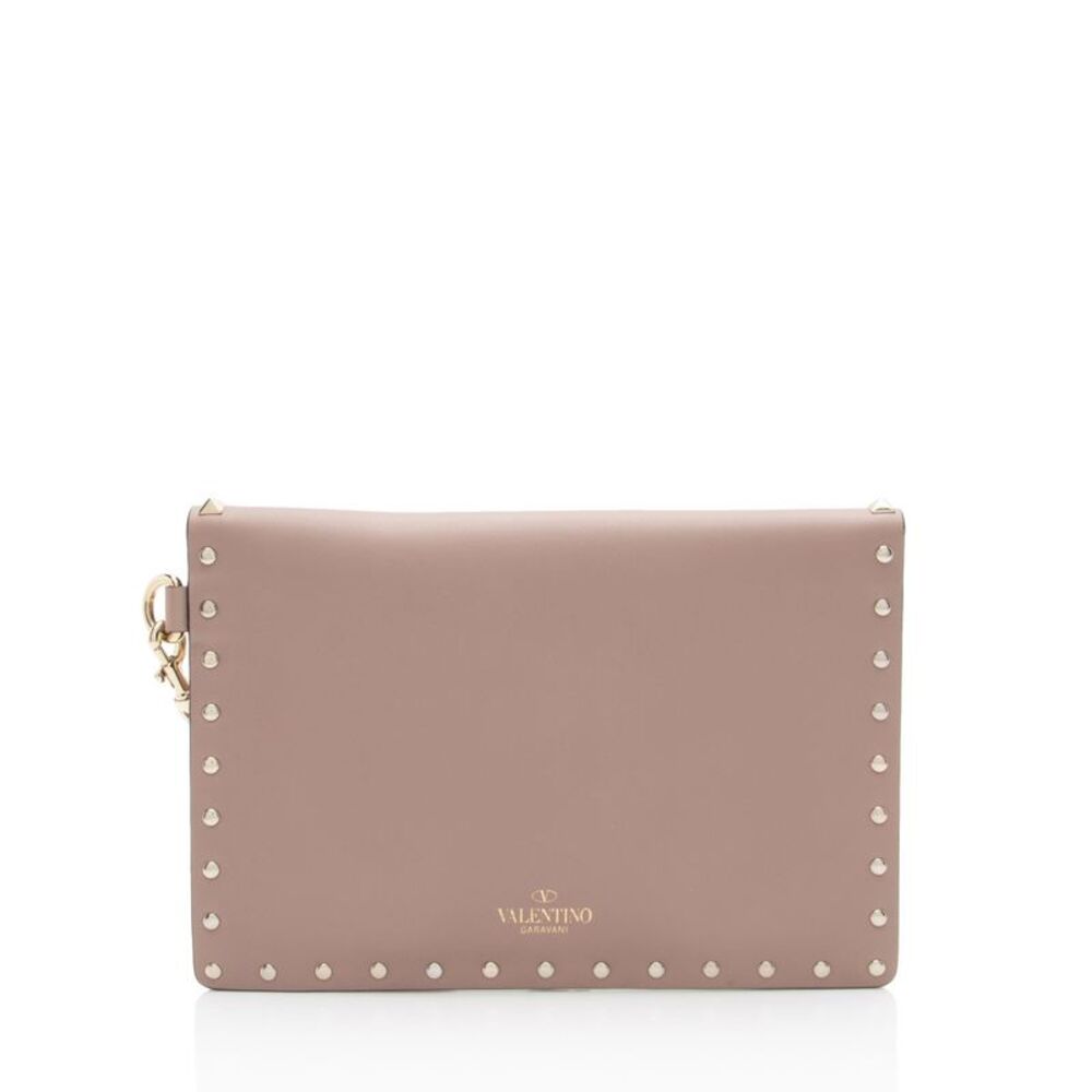Valentino Leather Rockstud V-Flap Wristlet - Picture 3 of 9